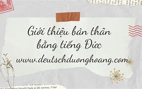 Giới Thiệu Bản Thân Tiếng Đức